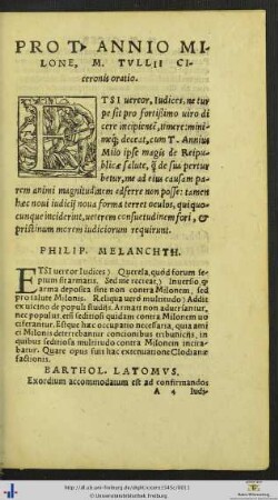 Pro Tito Annio Milone Marci Tullii Ciceronis oratio