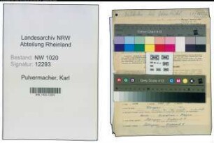 Entnazifizierung Karl Pulvermacher , geb. 13.10.1901 (Dachdecker)