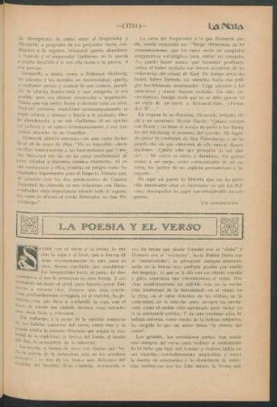 La poesía y el verso