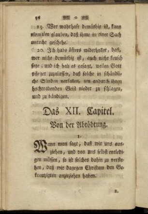 Das XII. Capitel. Von der Abtödtung.