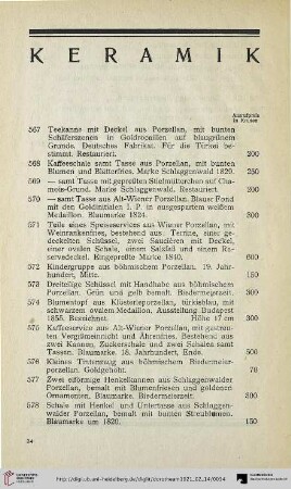 Keramik (Nr. 567-712)