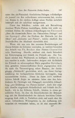 Der Platonische Dialog Laches nach Form und Inhalt betrachtet