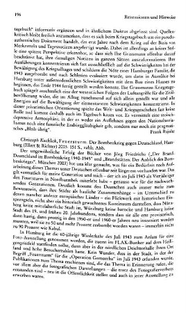 Kucklick, Christoph :: Feuersturm, der Bombenkrieg gegen Deutschland : Hamburg, Ellert & Richter, 2003