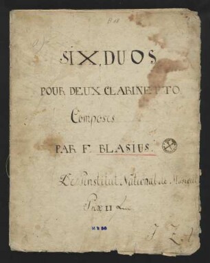 Six duos pour deux clarinettos