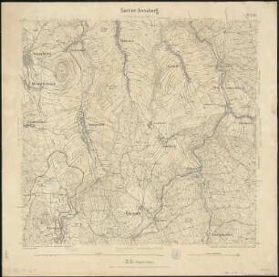 Äquidistantenkarte 139 : Section Annaberg, 1891 : Section Annaberg. - 1:25000. - Leipzig: Giesecke & Devrient, 1891. - 1 Kt.