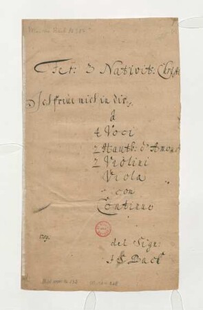 Ich freue mich in dir; V (4), Coro, orch; BWV 133; BC A 16