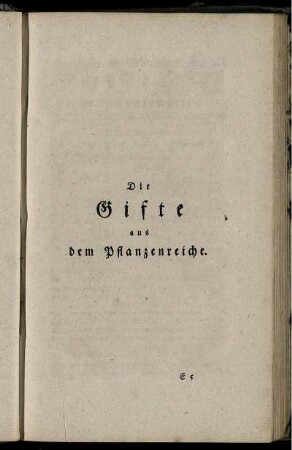 Die Gifte aus dem Pflanzenreiche.
