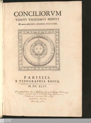 Tomvs Vigesimvs Nonvs: Ab anno MCCCXVI. ad annum MCCCCXXIII.