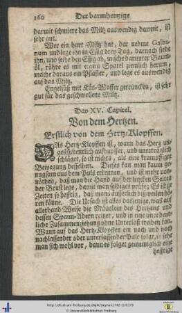 Cap. XV. Von dem Hertzen - XVI. Vom Seiten-Stechen.