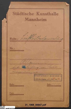 Lichtbildersammlung: Allgemeines, Entleihung von Diapositiven u.a.