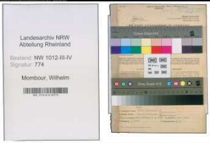 Entnazifizierung Wilhelm Mombour , geb. 03.01.1888 (Einzelhaendler)