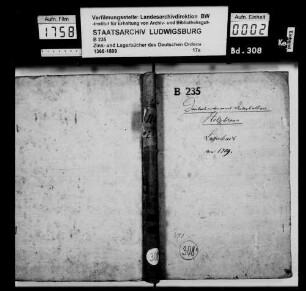 Unterbalbach: Lagerbuch zu Holzbronn