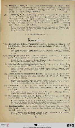 Konvolute (Nr. 561-590)