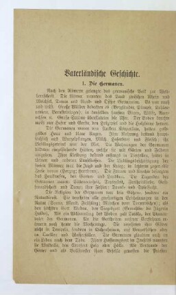 Vaterländische Geschichte