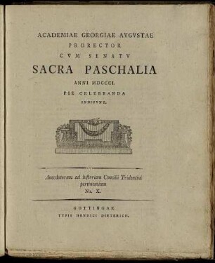 10: Anecdotorum ad historiam Concilii Tridentini pertinentium. Nr. X