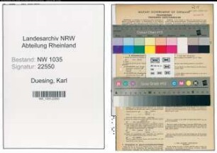 Entnazifizierung Karl Duesing , geb. 17.05.1903 (Kaufmaennischer Angestellter)