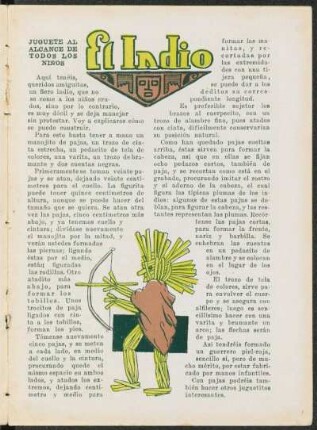 El indio : Juguete el alcance de todos los niños