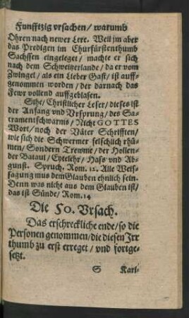 Die 50. Ursach.