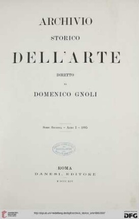 2.Ser. 1: Archivio storico dell'arte