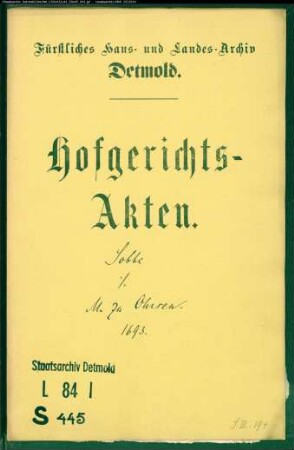 Sobbe, Witwe gegen Meier zu Ohrsen - Schuldforderung