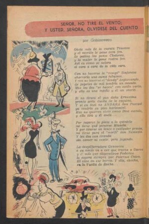 Señor, no tire el vento; Y usted, señora, olvidese del cuento