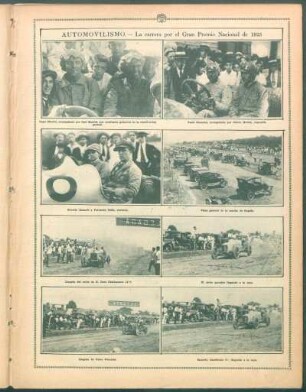 Automovilismo.- La carrera por el Gran Premio Nacional de 1925
