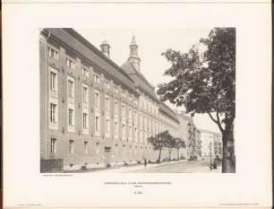 Gemeindeschule in der Greifenhagener Straße, Berlin: Ansicht (aus: Neubauten der Stadt Berlin, Bd. IV, 1905)