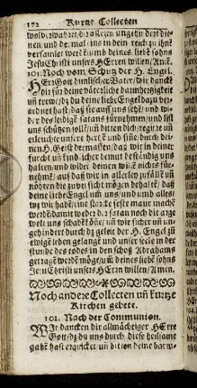 Noch andere Collecten un[d] kurtze Kirchen gebete.