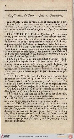 Explication des termes usités en Géométrie