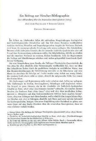 457-458 Ein Beitrag zur Hirscher-Bibliographie