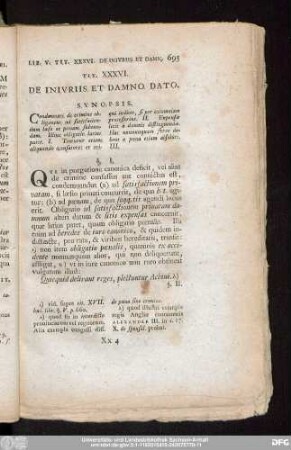 Tit. XXXVI. De iniuriis Et Damno Dato.