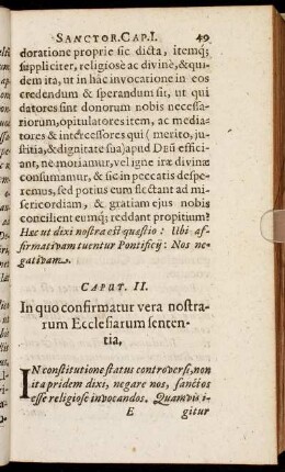 Caput II. In quo confirmatur vera nostrarum Ecclesiarum sententia.
