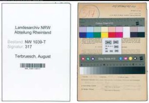 Entnazifizierung August Terbruesch , geb. 14.03.1904 (Beamter)