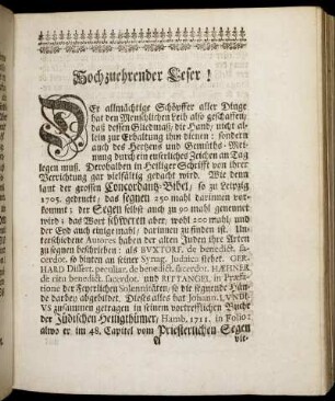 Hochzuehrender Leser!
