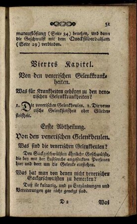 Viertes Kapitel. Von den venerischen Gelenkkrankheiten
