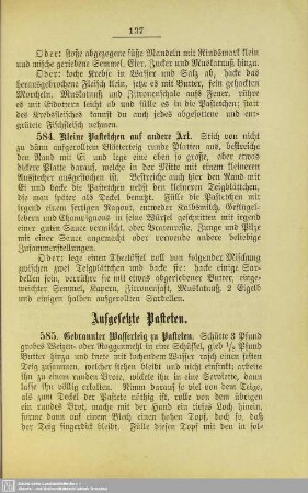Aufgesetzte Pasteten