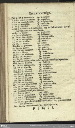 Errata sic corrige