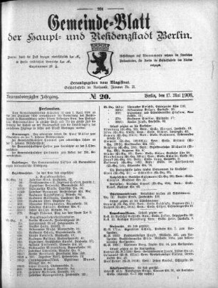 1908,20: No. 20, 17. Mai 1908