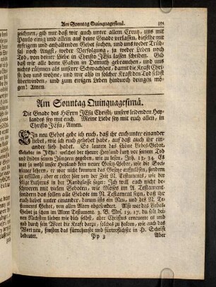 301-314, Am Sonntag Quinquagesimae
