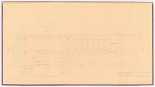Staatliches Mädchengymnasium, Mönchengladbach: Schulgebäude, Aula: Ansicht vom Vorhof 1:50