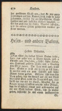 Hefen- und andere Bakerei.