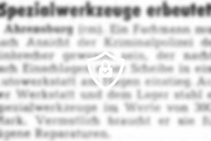 Spezialwerkzeuge erbeutet