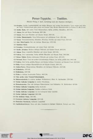 Perser-Teppiche – Textilien (Nr. 825a-856)