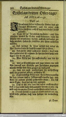 Epistel am dritten Oster-tage