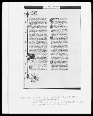 Franziskanisches Brevier — Initiale B, darin ein Bekenner, Folio 358recto