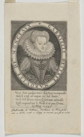 Bildnis der Gabrielle Destree de Monceavx