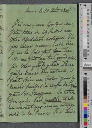 Brief an Charles de Villers