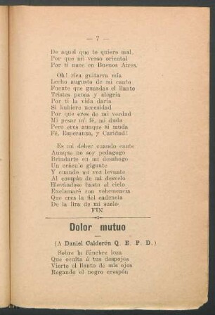 Dolor mutuo : (A Daniel Carderón Q. E. P. D. [Que en paz descanse])