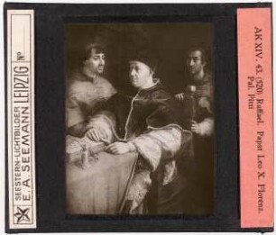 Raffael: Papst Leo X. Florenz, Palazzo Pitti (Reihe AK XIV, Nr. 43, Seestern-Nr. 520)