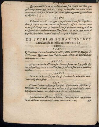De Tutelae Et Rationibus distrahendis & utili curationis causa actione.